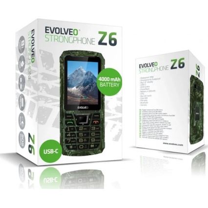 Evolveo - StrongPhone Z6 vízálló Dual SIM telefon vadászkamuflázs