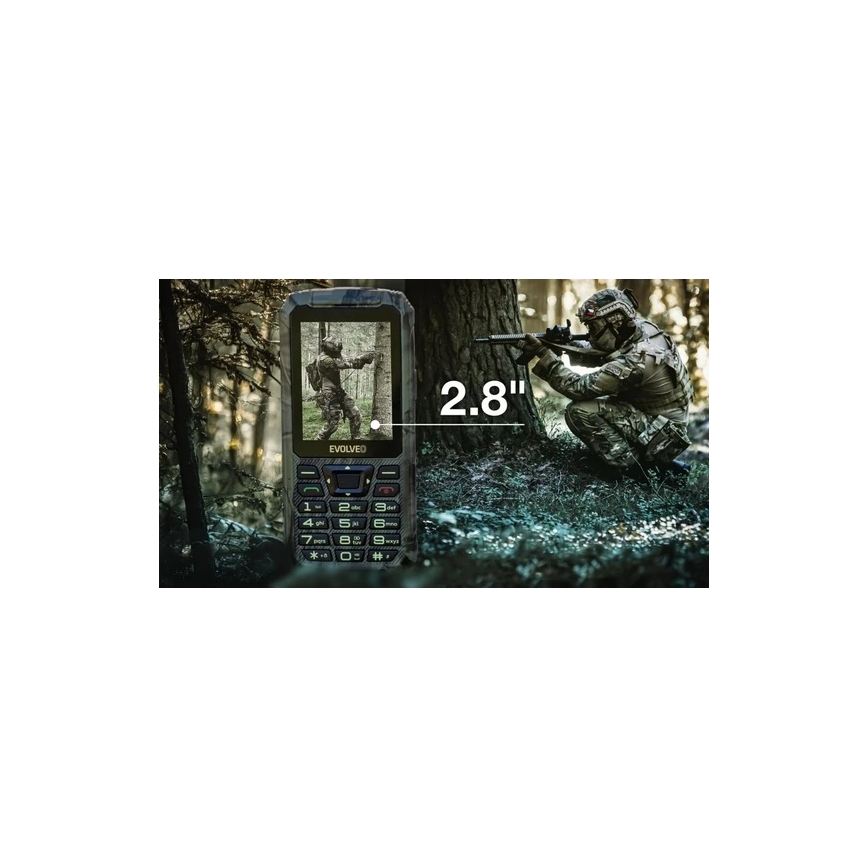 Evolveo - StrongPhone Z6 vízálló Dual SIM telefon vadászkamuflázs