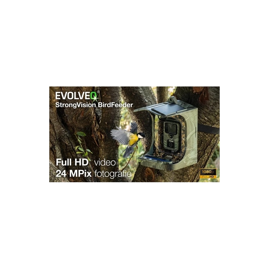 Evolveo - StrongVision BirdFeeder - okos madáretető kamerával és napelemmel