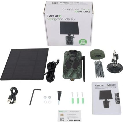 Evolveo - StrongVision Solar 4G, 4G-s vadkamera alkalmazással és napelemmel