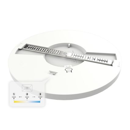 EVORA LED mennyezeti lámpatest, 24W/230V, 3000/4000/6000K, átm. 30 cm, fehér