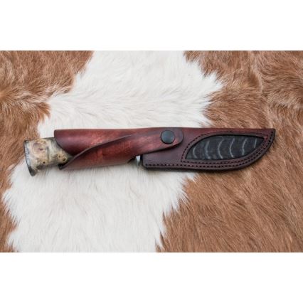 Exkluzív damaszkuszi kés 13 cm gesztenyefa