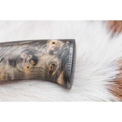 Exkluzív damaszkuszi kés 13 cm gesztenyefa