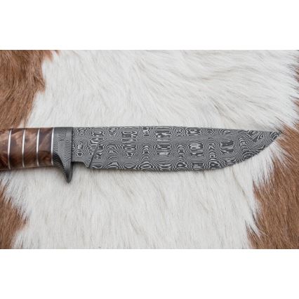 Exkluzív damaszkuszi kés 14,4 cm gesztenyefa/mamutfog