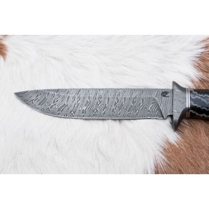 Exkluzív damaszkuszi kés 14,6 cm Nyírfa/mamutfog