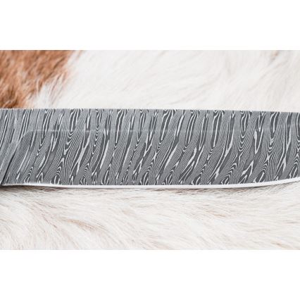 Exkluzív damaszkuszi kés 14,6 cm Nyírfa/mamutfog