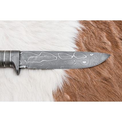 Exkluzív damaszkuszi kés 14 cm kőris