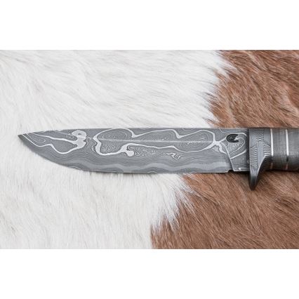 Exkluzív damaszkuszi kés 14 cm kőris