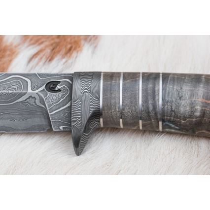Exkluzív damaszkuszi kés 14 cm kőris