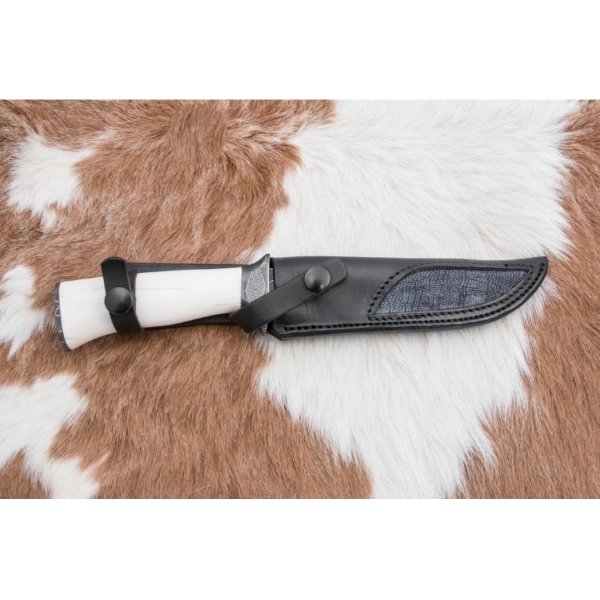 Exkluzív damaszkuszi kés 15 cm mamutagyar