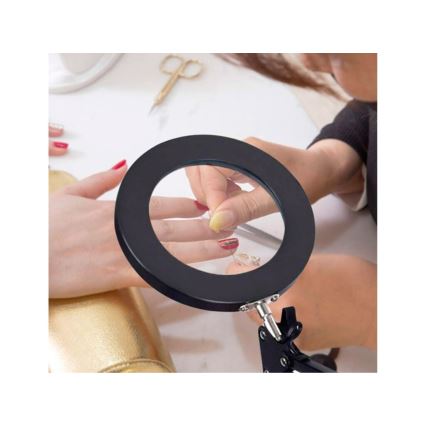 Extol - LED Dimmelhető asztali lámpa nagyítóval LED/8W/5V 2900/4500/7500K fekete