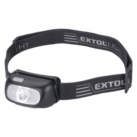 Extol - LED Fejlámpa LED/5W/1000 mAh/3,7V IPX5 fekete