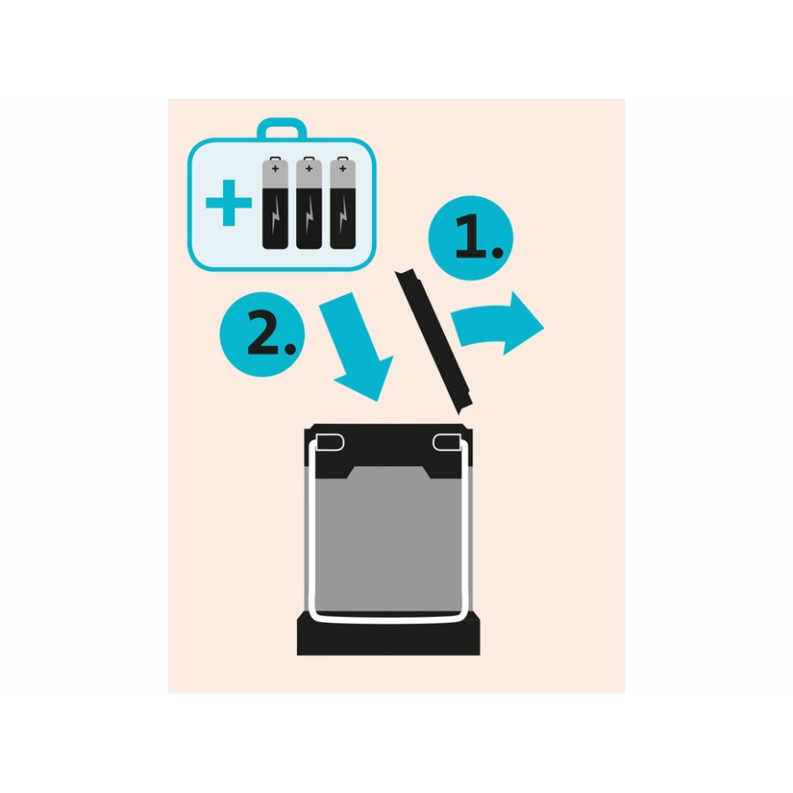 Extol - LED Hordozható lámpa LED/3xAA narancssárga/fekete