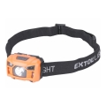 Extol - LED tölthető fejlámpa érzékelővel és vörös fénnyel LED/3W/1200 mAh/3,7V narancssárga/fekete