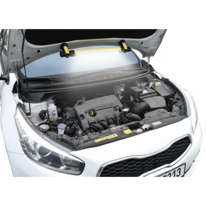 Extol - Mágneses rögzítős lámpa LED/6xAA sárga/fekete