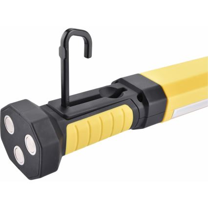 Extol - Mágneses rögzítős lámpa LED/6xAA sárga/fekete