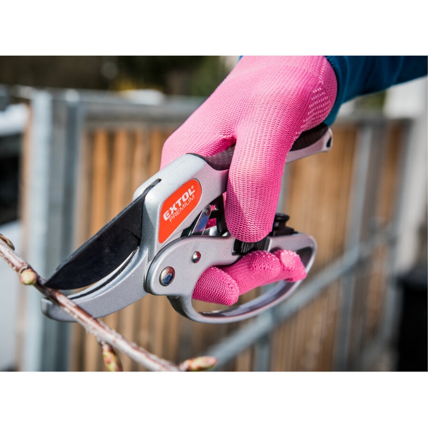 Extol - Munkakesztyű,  7 méret rózsaszín