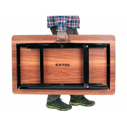 Extol - Összecsukható munkaasztal 100x60 cm barna/fekete