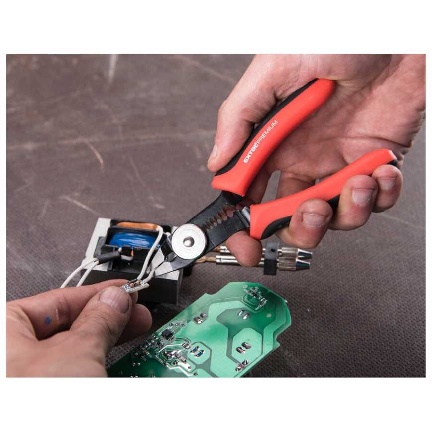 Extol Premium - 150 mm-es oldalvágó és csupaszító fogó