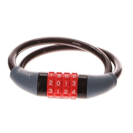 Extol Premium - Biciklizár zsinórral 10x650 mm négyjegyű kóddal