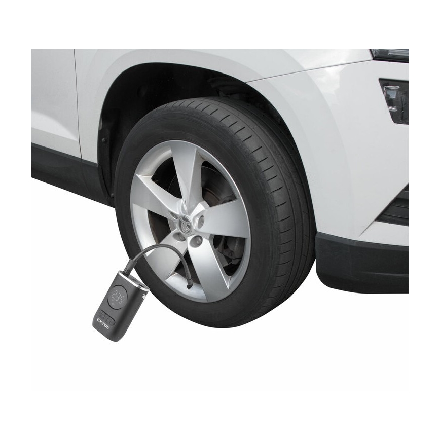 Extol Premium - Digitális zsebkompresszor 4000 mAh 7,4V fekete