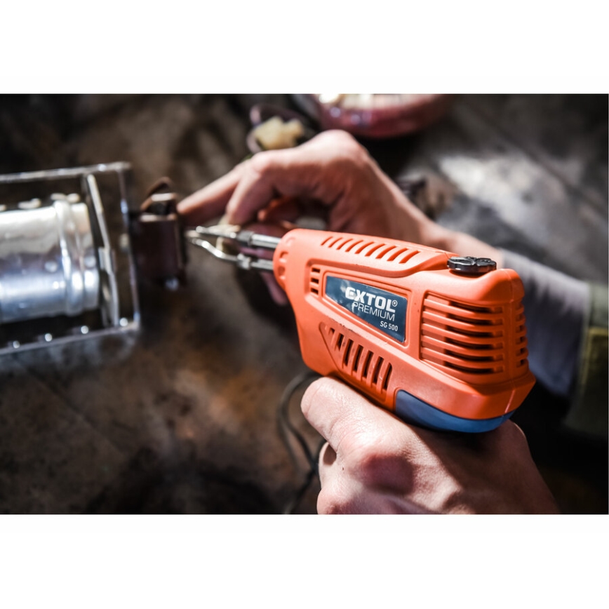 Extol Premium - Forrasztópisztoly hőmérsékletszabályozással 200W/230V