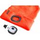 Extol - Sapka fejlámpával és USB töltéssel 250 mAh neon narancssárga méret UNI