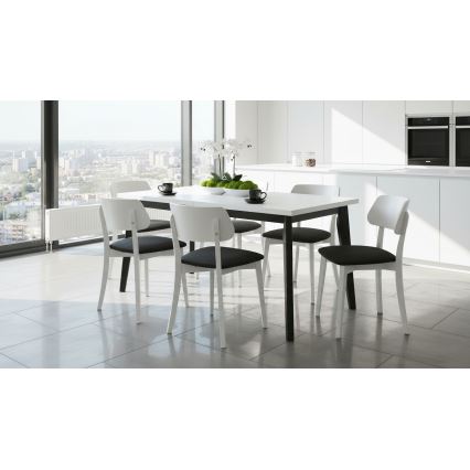 Étkezőszék EZRA fehér/fekete