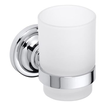 Ezüstszínű fogkefetartó 7x9,5 cm