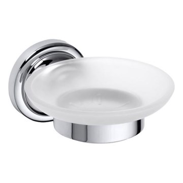 Ezüstszínű szappantartó 11x6,5 cm