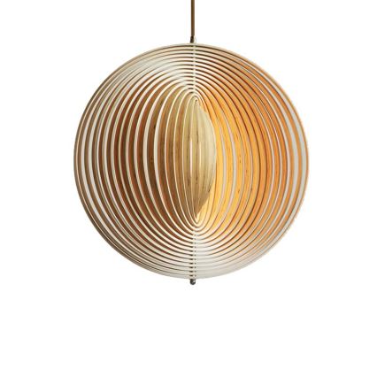 Fa csillár kötélen 1xE27/60W/230V átm. 43,5 cm tömör/furnér/bükk/kaucsukfa