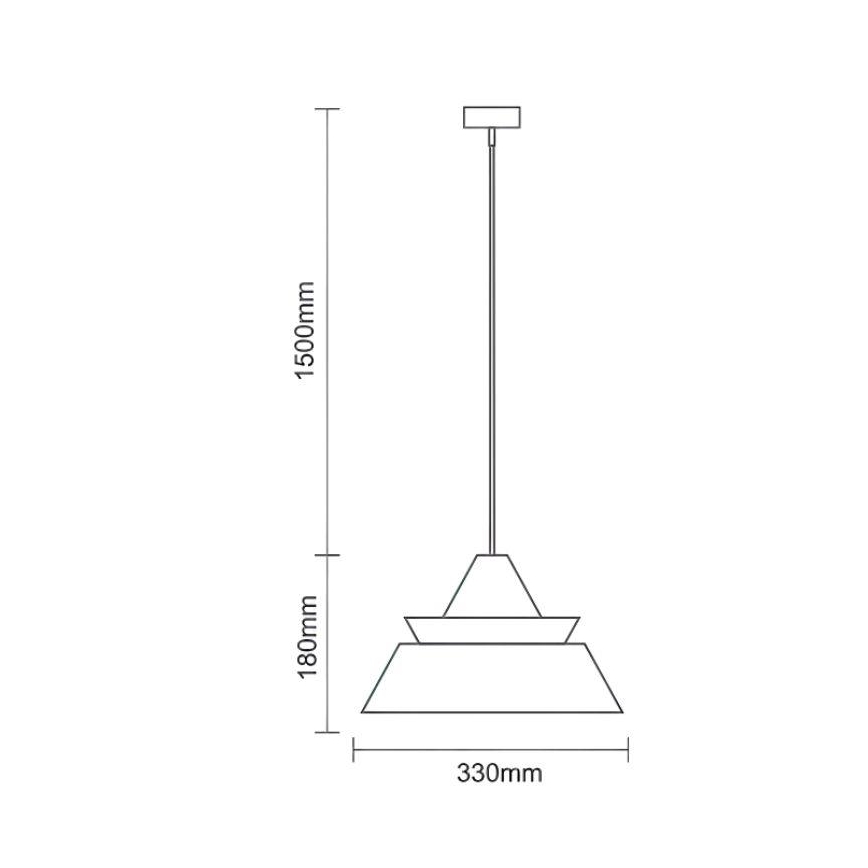 Fa csillár zsinóron 1xE27/60W/230V Ø 33 cm tömörfa/tölgy/dió/kaucsukfa