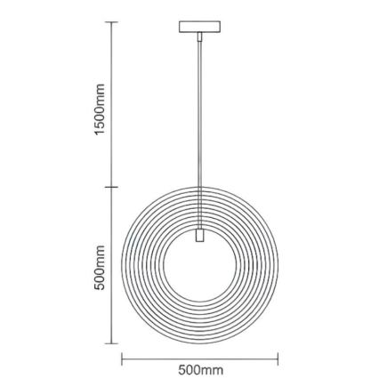 Fa függőlámpa kábelen 1xE27/60W/230V Ø 50 cm tömörfa/furnér/kaucsukfa