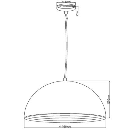 Fabas 3215/40/101 - Csillár zsinóron DINGLE 1xE27/60W/230V