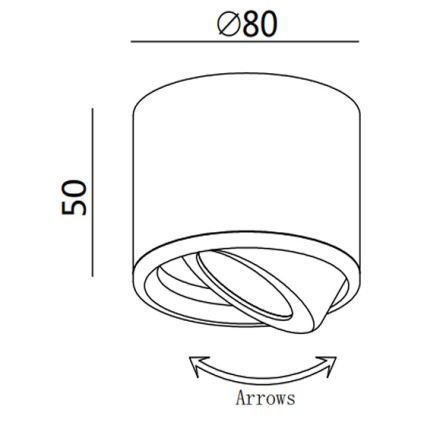 Fabas 3430/71/102 - LED spotlámpa ANZIO LED/6W/230V