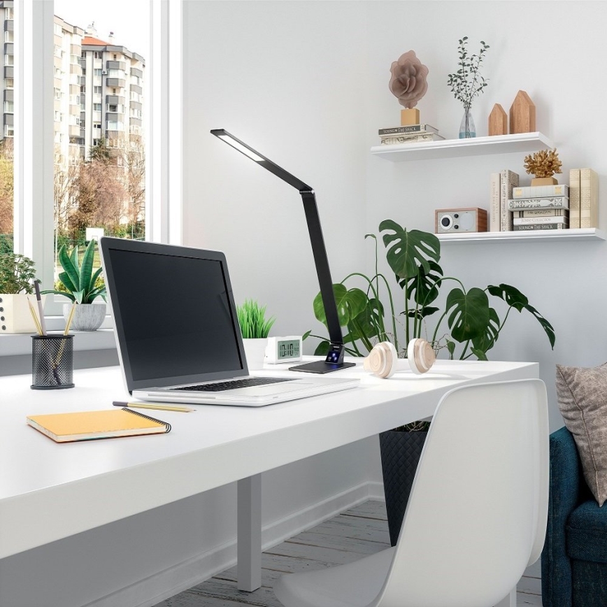 Fabas Luce 3265-30-101 - LED állítható fényerejű asztali lámpa WASP LED/12W/230V 3000/4000/5000K fekete