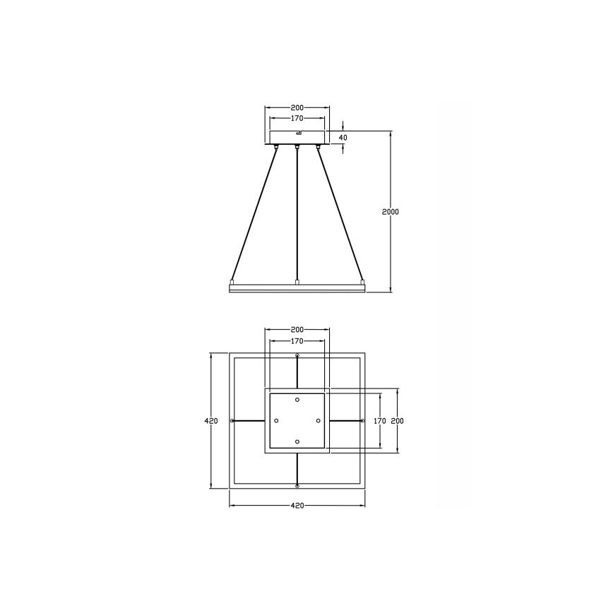 Fabas Luce 3394-40-225 - LED dimmelhető csillár zsinóron BARD LED/39W/230V arany