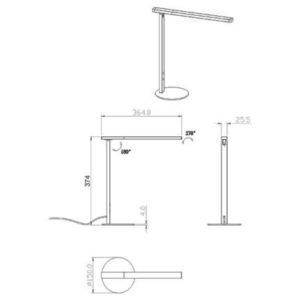 Fabas Luce 3550-30-101 - LED állítható fényerejű asztali lámpa IDEAL LED/10W/230V 3000-6000K fekete