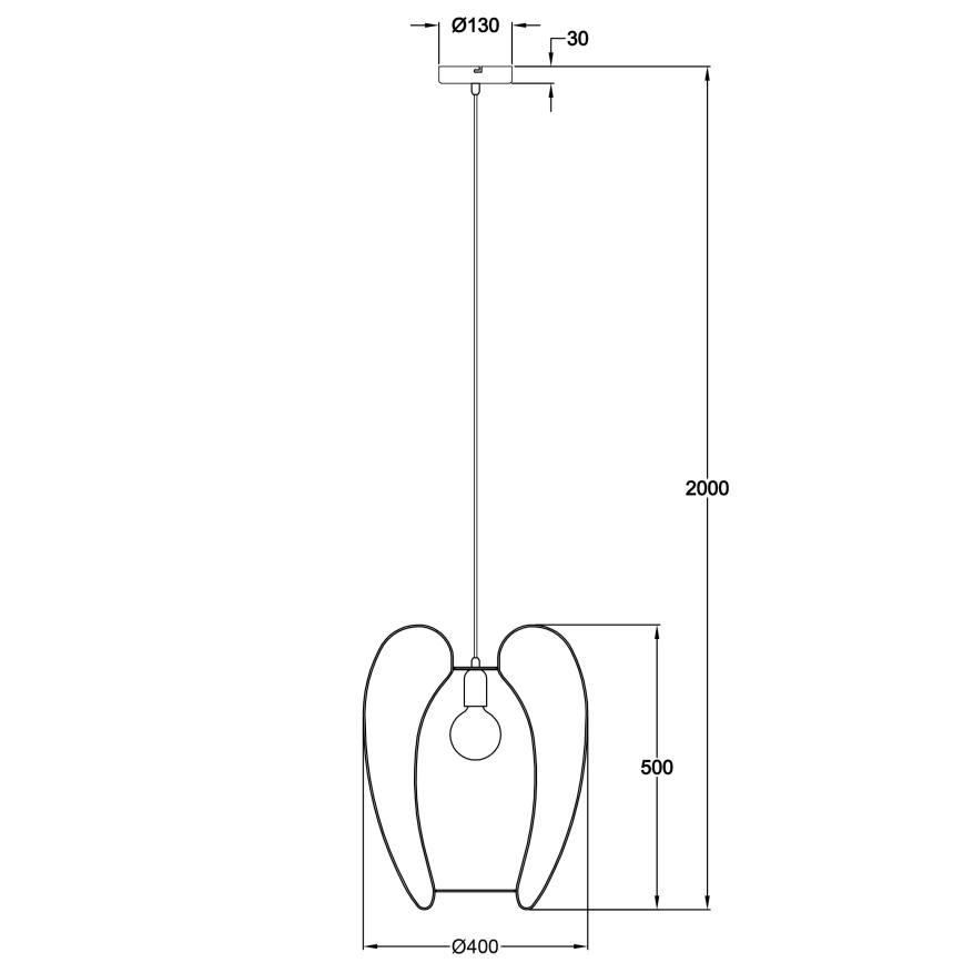 Fabas Luce 3677-45-101 - Csillár zsinóron CAMP 1xE27/40W/230V fekete