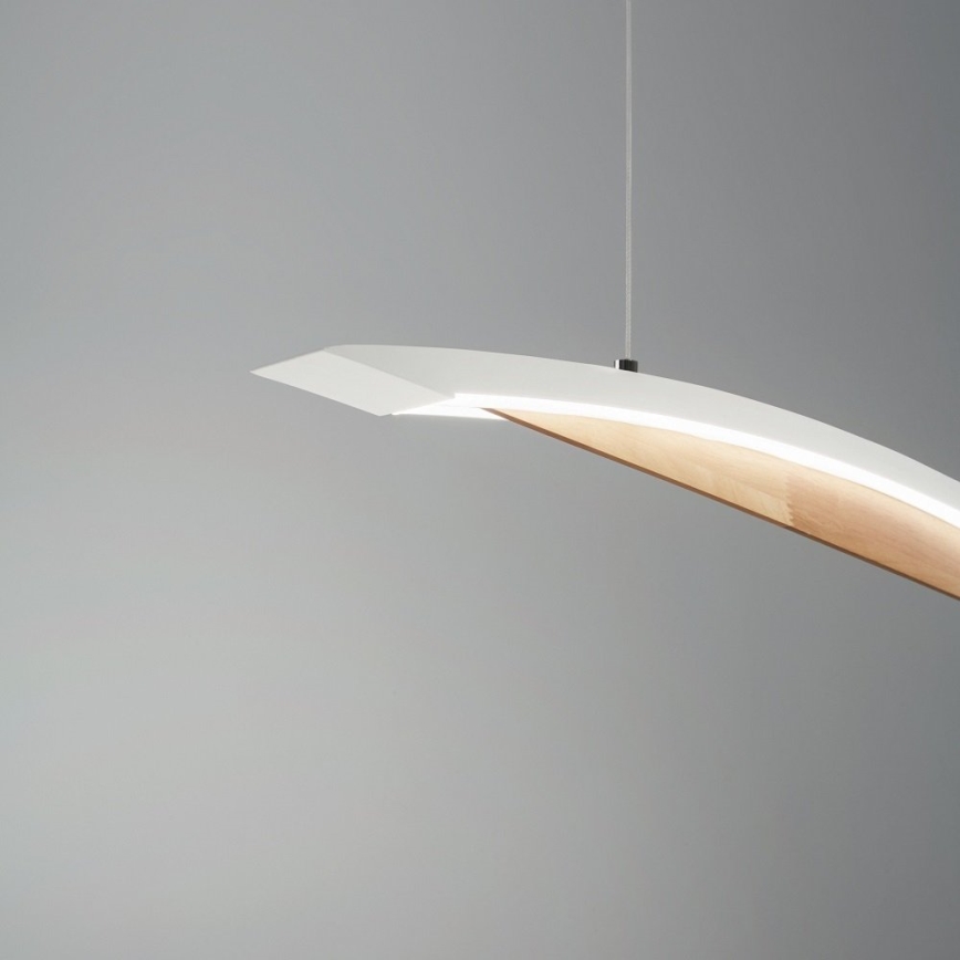 Fabas Luce 3697-40-102 - LED dimmelhető csillár zsinóron CORDOBA LED/36W/230V fehér/fa