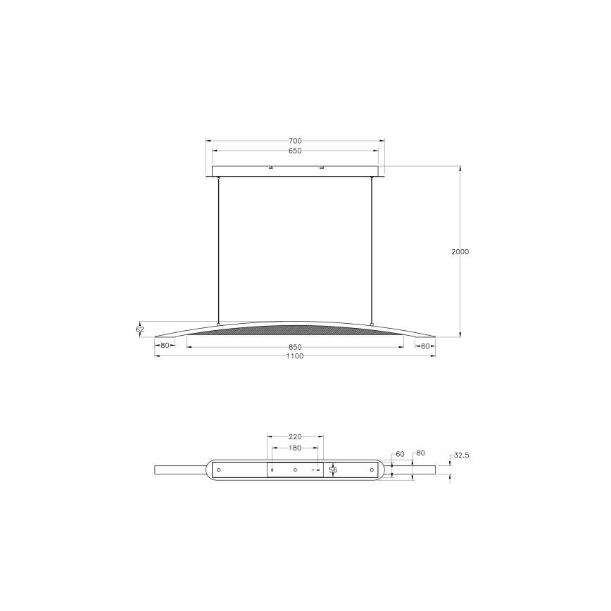 Fabas Luce 3697-40-102 - LED dimmelhető csillár zsinóron CORDOBA LED/36W/230V fehér/fa
