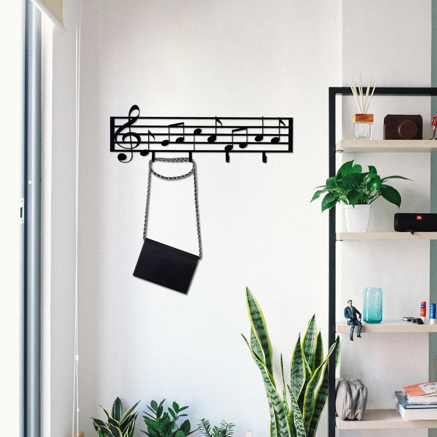 Fali akasztó 60x19 cm jegyzetek fém