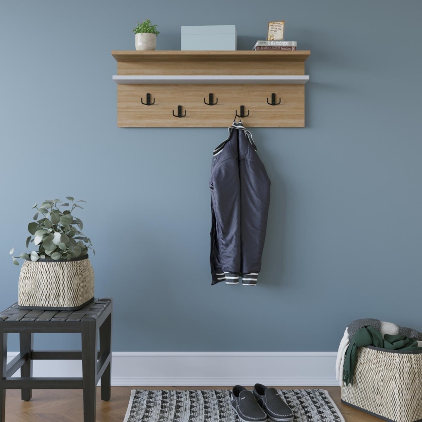 Fali akasztó ROLKER 90x31,4 cm barna