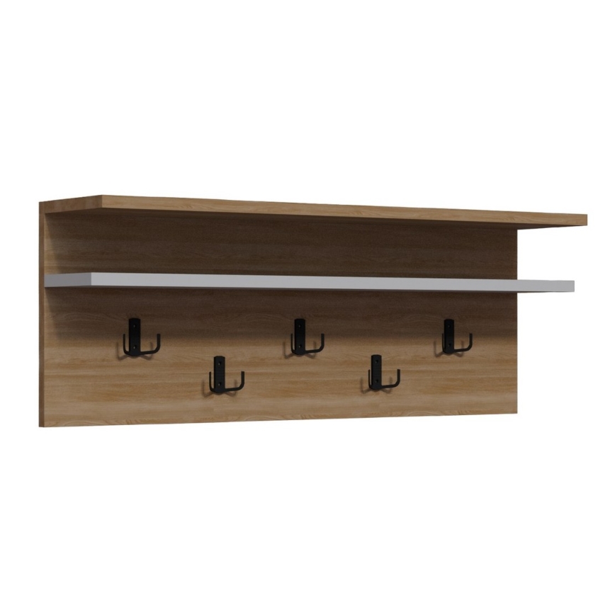 Fali akasztó ROLKER 90x31,4 cm barna