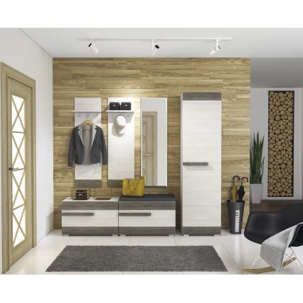 Fali akasztó SARPA 136x40 cm fehér/barna