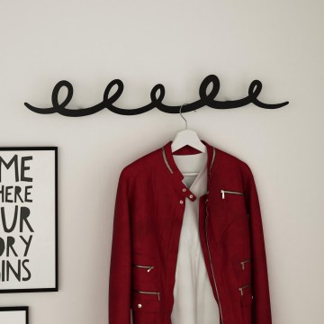 Fali akasztó SING 84x12 cm fekete