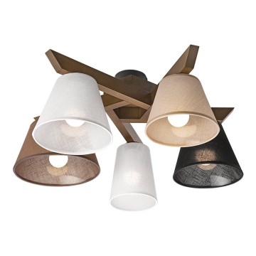 Fali csillár ANTONIO 5xE14/40W/230V bükk