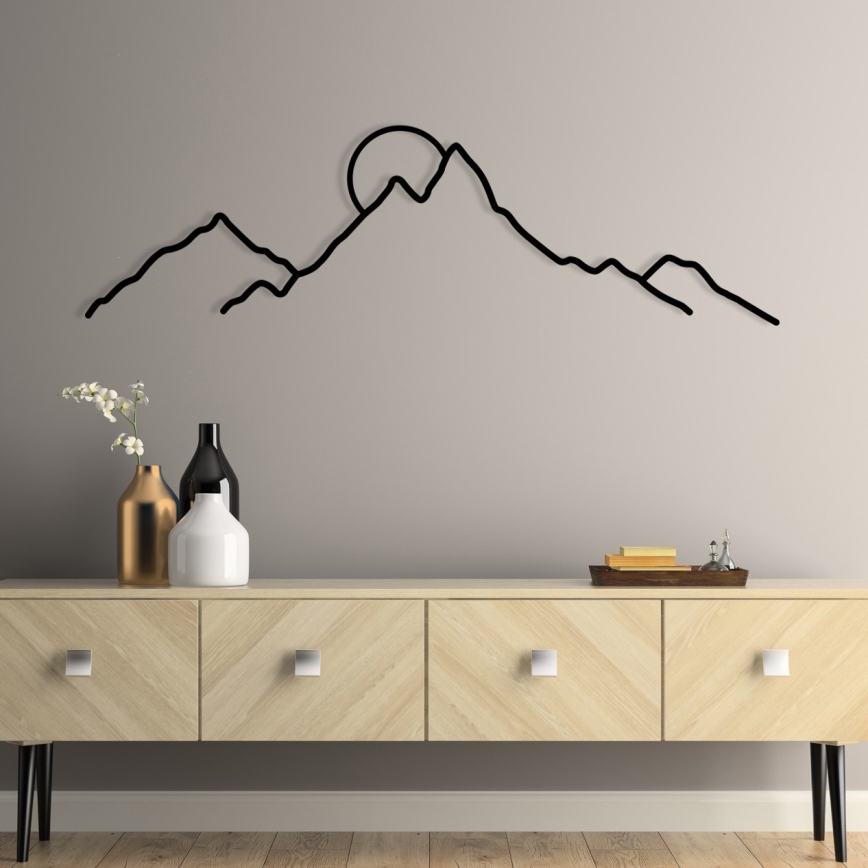 Fali dekoráció 100x29 cm hegy fém