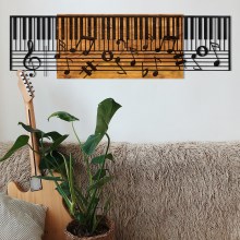 Fali dekoráció 100x30 cm zongora