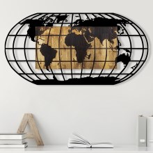 Fali dekoráció 102x50 cm globe